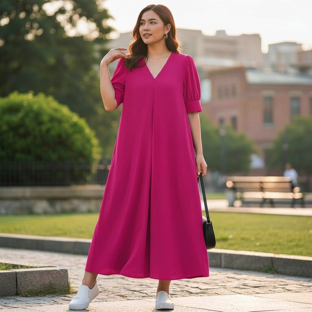 Elegant Minimalist Midi Dress